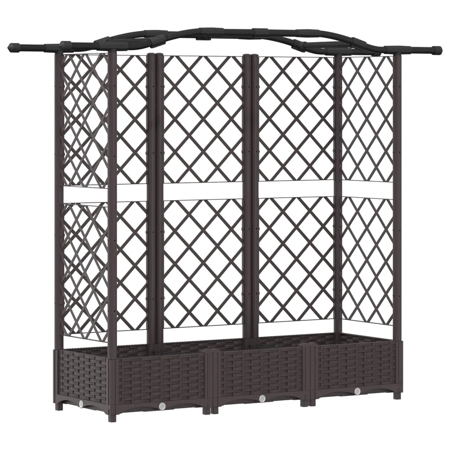 vidaXL Hochbeet mit Rankgitter und Dach Braun 163 x 40 x 126 cm PP 42032510