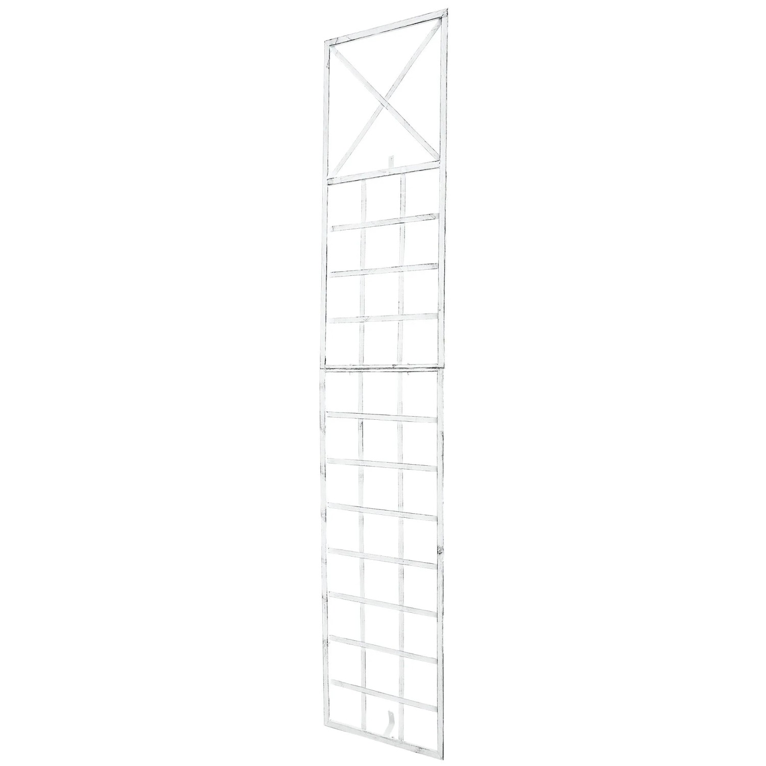 DELUKE Rankgitter HILDE 40x2x198cm Metall Antik-Weiß Rankhilfe Kletterpflanzen Gartendekoration
