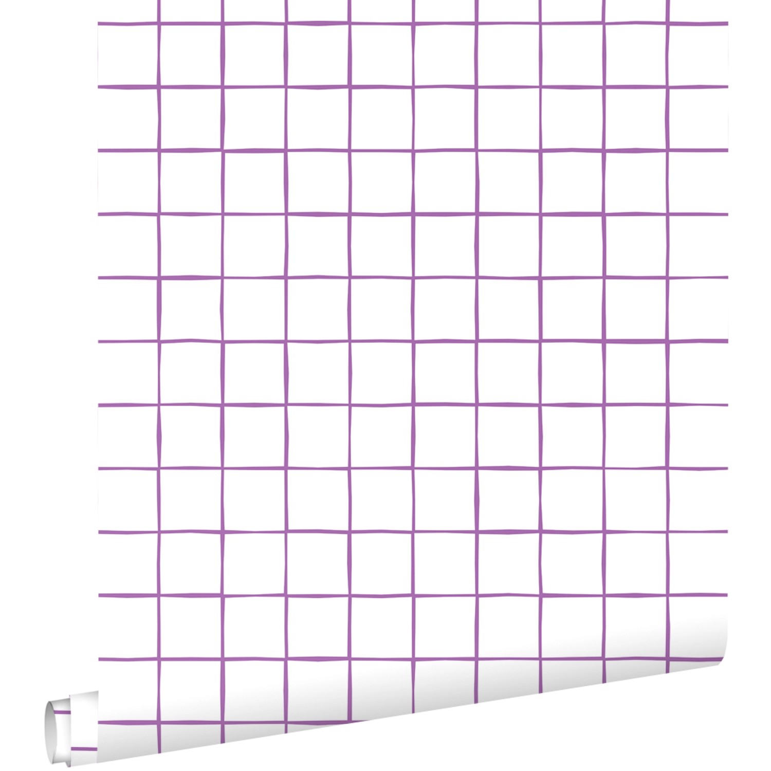 ESTAhome Tapete Karomuster Lila und Weiß 50 x 900 cm günstig online kaufen