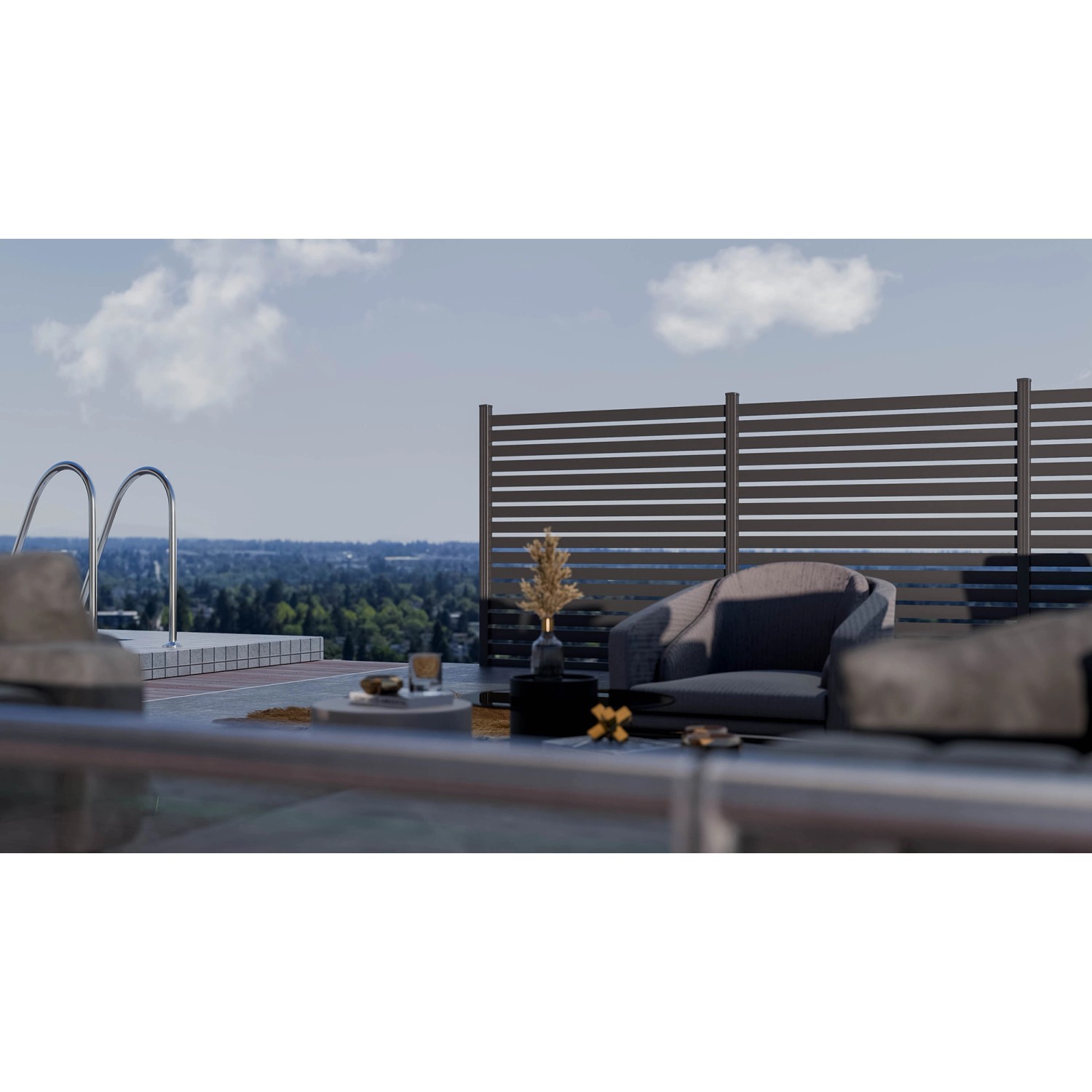 GroJa Steckzaun Lumino Edge 180 cm x 180 cm Anthrazit_11