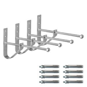 TRUTZHOLM 4er Set Felgenhaken zur Reifenaufbewahrung an der Wand, inkl. Montagematerial.