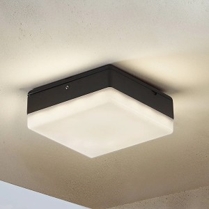 Lucande LED Deckenleuchten Thilo 9969089 mit Bewegungsmelder Spritzwassergeschützt Modern 1-flammig