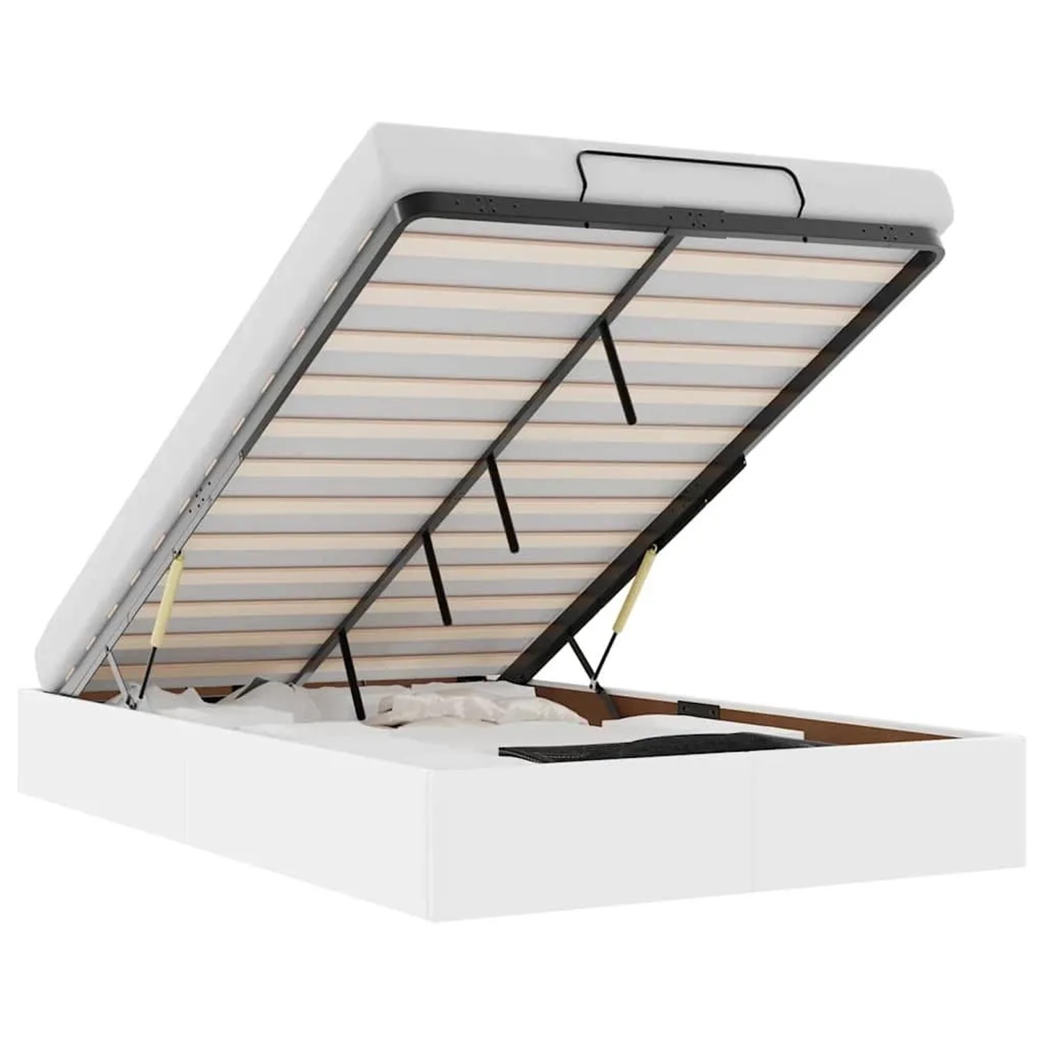 vidaXL Ottoman-Bett ohne Matratze Weiß 120x200 cm Kunstleder 3310795