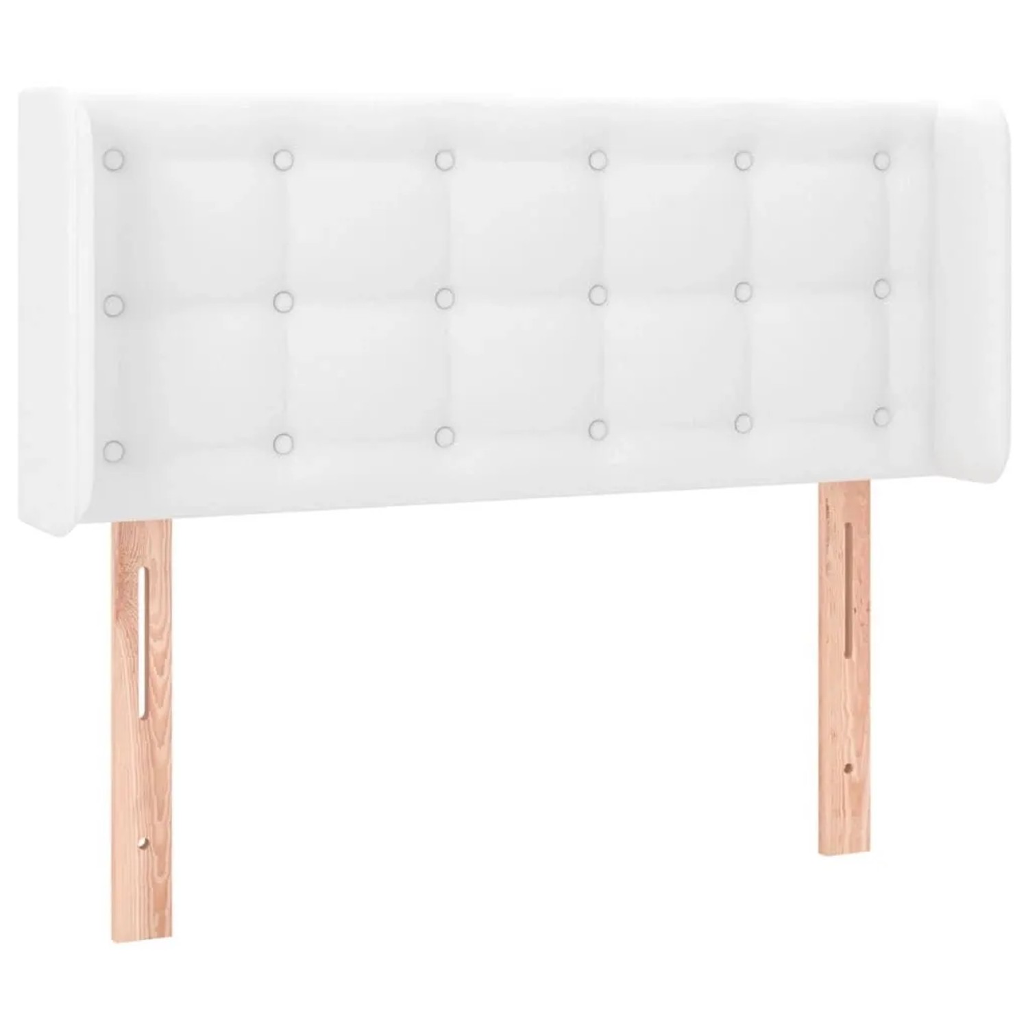 vidaXL Kopfteil mit Ohren Weiß 83x16x78/88 cm Kunstleder 3118841