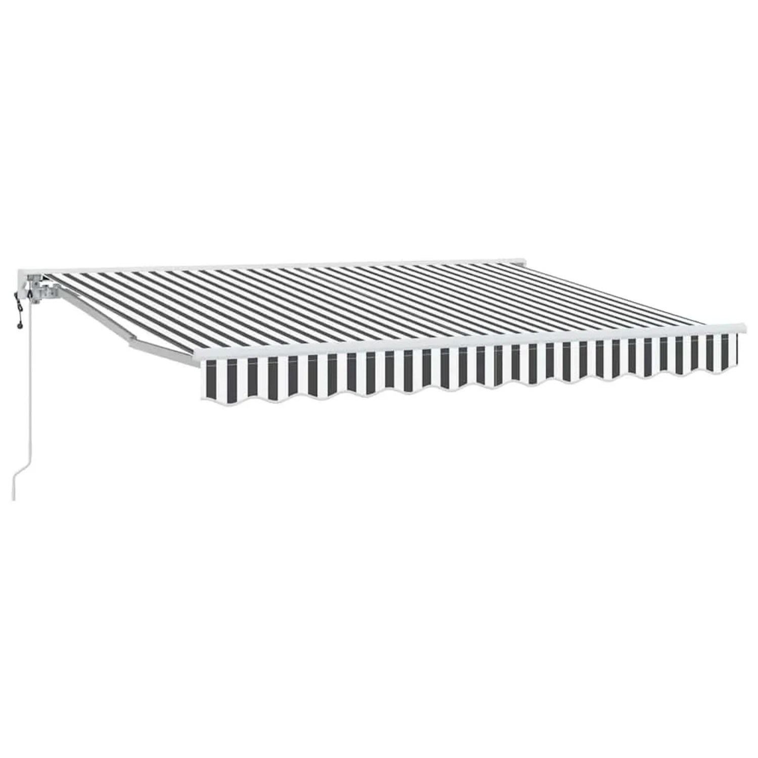 vidaXL Einziehbare Markise Anthrazit und Weiß 350 x 200 cm 3329680