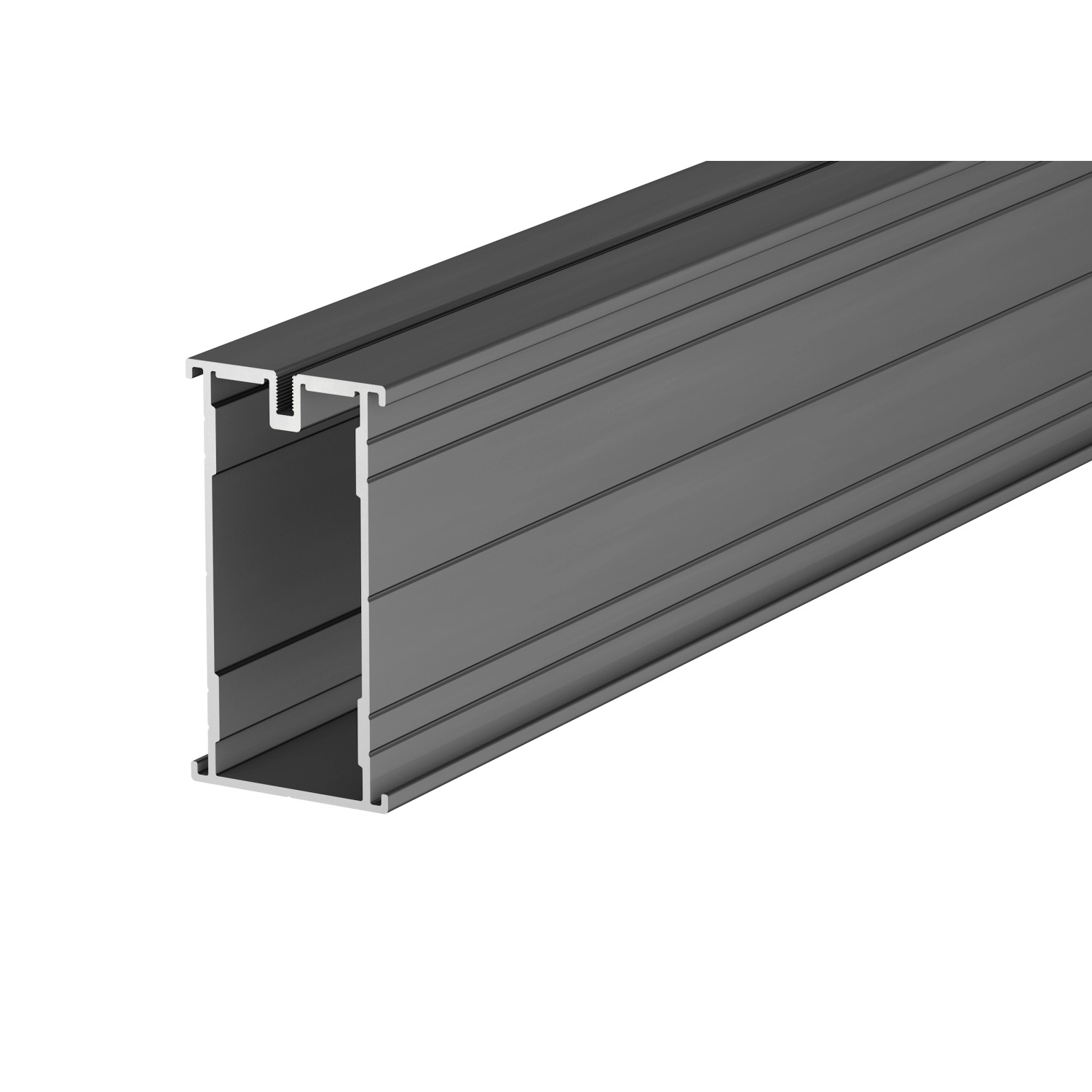 Aluprofil 45 mm x 85 mm x 2 m Schwarz