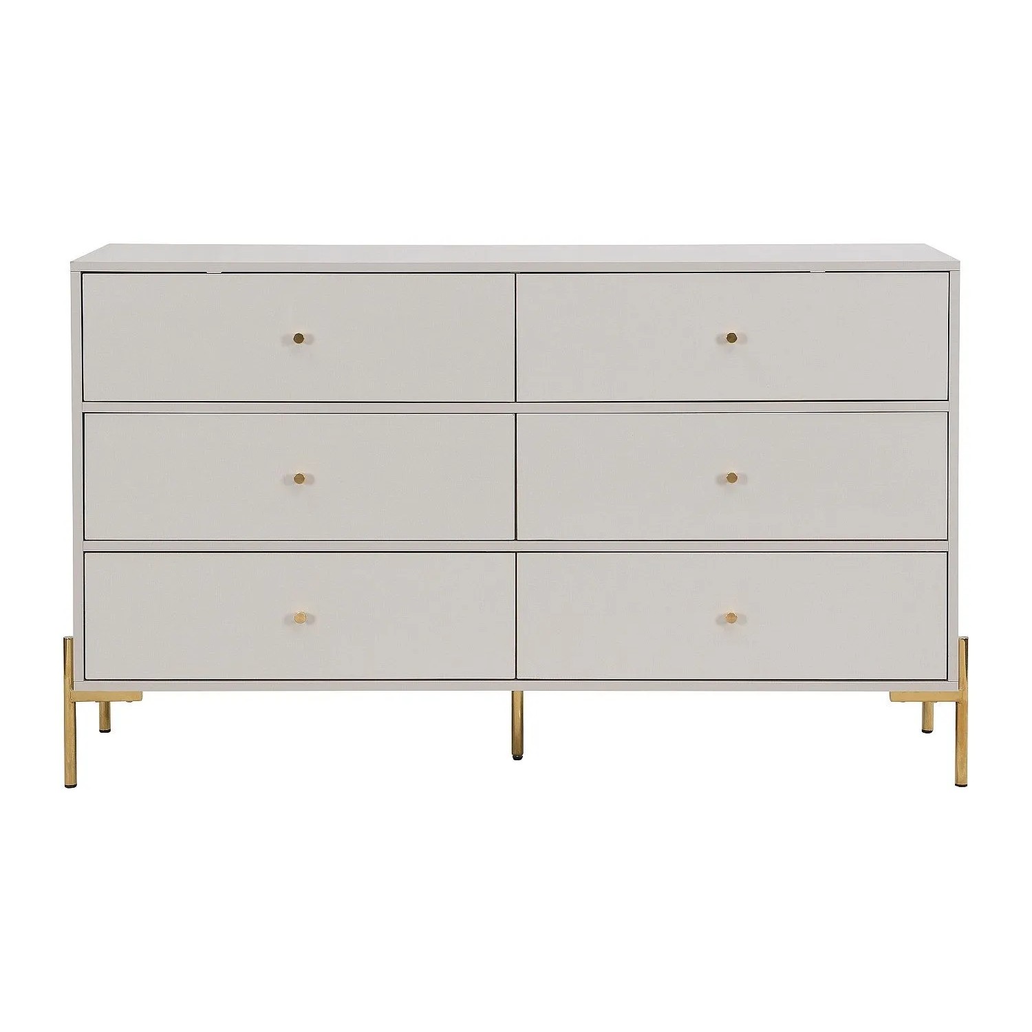 Vente-unique Kommode Milavia Beige  Goldfarben 140 cm