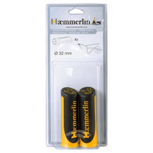 Ergonomische 2-Komponenten Ersatzgriffe für Baugeräte, schwarz-gelb.