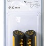 Ergonomische 2-Komponenten Ersatzgriffe für Baugeräte, schwarz-gelb.