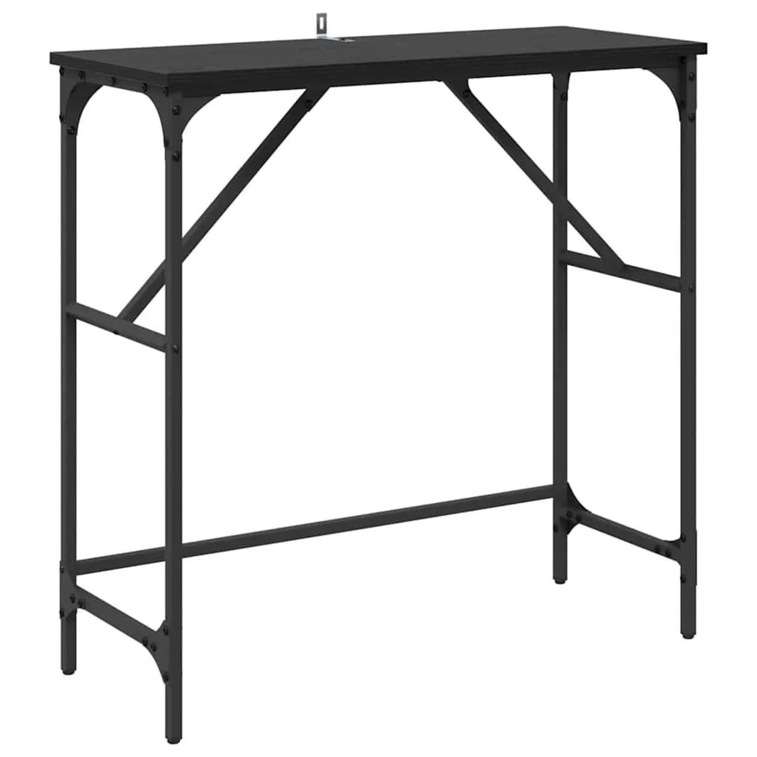 vidaXL Konsolentisch Schwarz Eichen-Optik 75 x 32 x 75 cm 882210