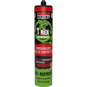 Soudal T-Rex Montagekleber Recycled, 350g Kartusche für schwere Materialien.