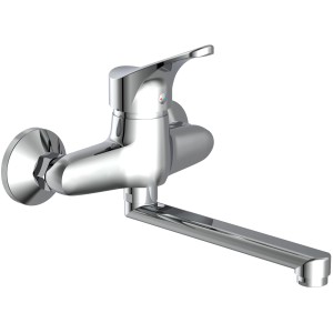 Schütte Wand-Spültischarmatur Attica, Chrom, Einhebelmischer für die Küche.