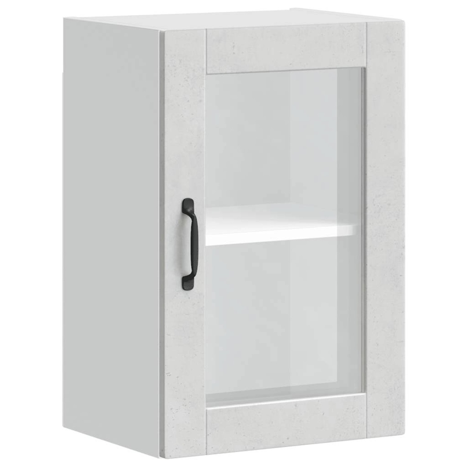 vidaXL Küchen-Hängeschrank mit Glastür Porto Betongrau 854011 günstig online kaufen