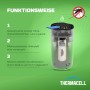 Thermacell Mückenabwehr Protect Gerät in Schwarz-Grün, Funktionsweise mit Gaskartusche und Wirkstoffplättchen.