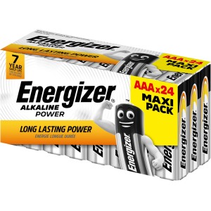 Energizer Alkaline Power AAA Batterien, 24er Pack in Papierverpackung.