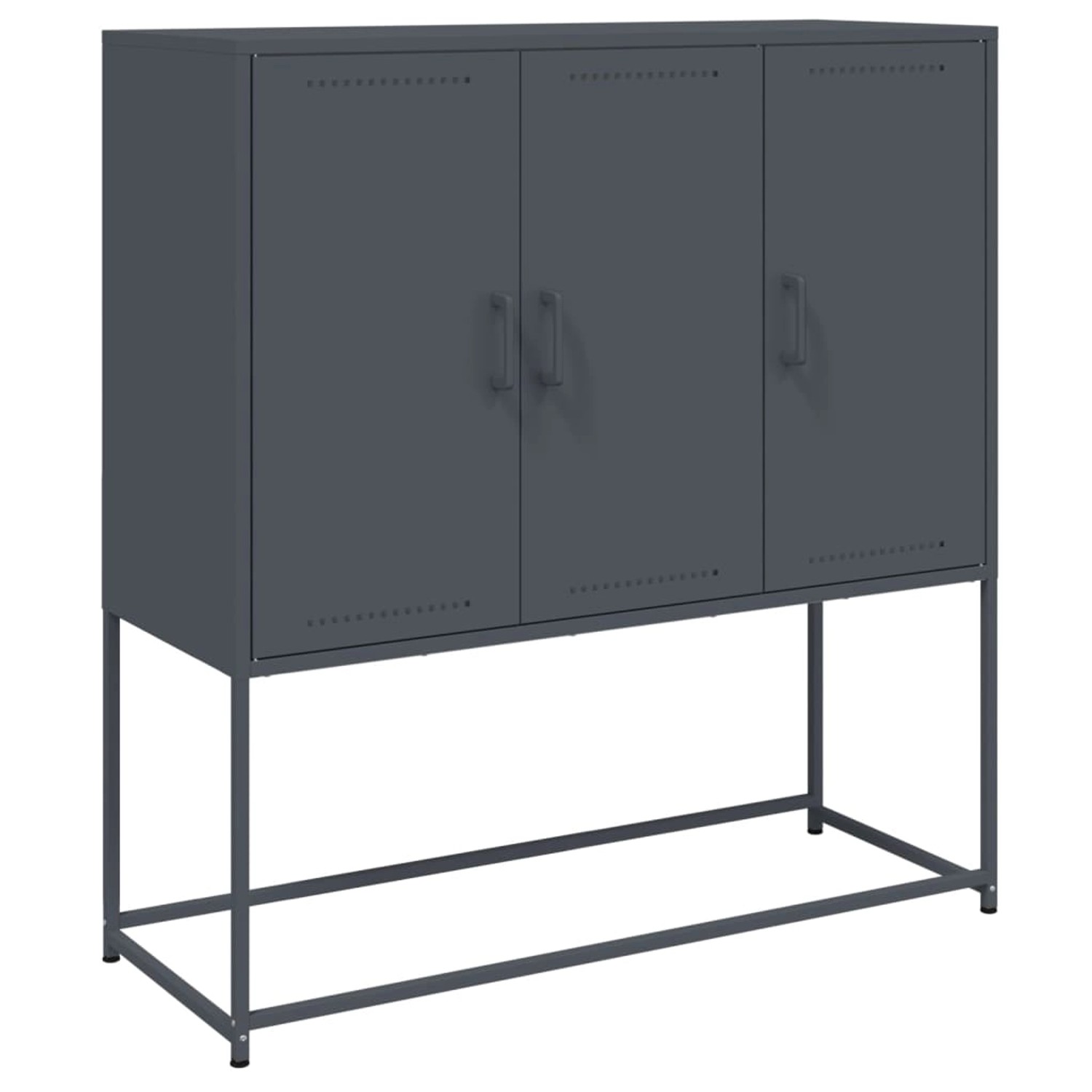 vidaXL Highboard Anthrazit 100,5x39x107 cm Stahl 846538 günstig online kaufen