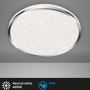 Briloner LED-Deckenleuchte Acorus, Ø 33cm, Chrom, mit Sternenhimmel-Effekt für Bad.