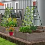 Costway Gurke Rankhilfe Set, A-förmig, mit Kletterpflanzen im Garten.