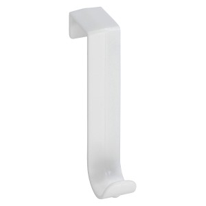 Wenko Türhaken 5er-Set, weiß, zum Einhängen an der Tür, ideal für Bad und Haushalt.