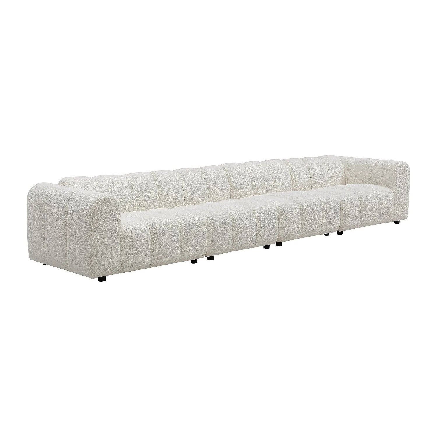Vente-unique Modulierbares Sofa Jutini Gebrochenes Weiß 412 cm