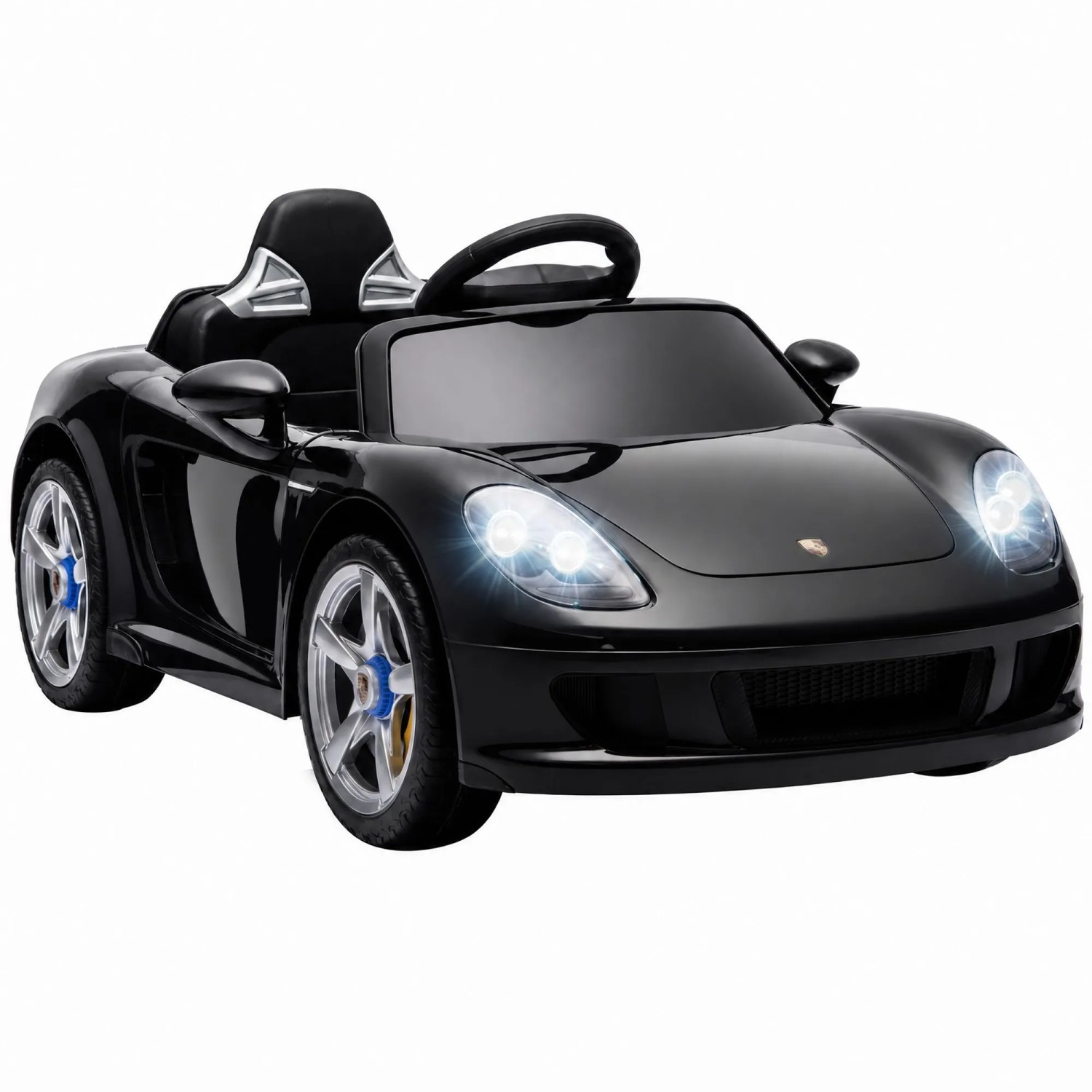 AIYAPLAY Kinder Elektroauto Kunststoff Metall 111,1L x 59B x 45H cm Schwarz