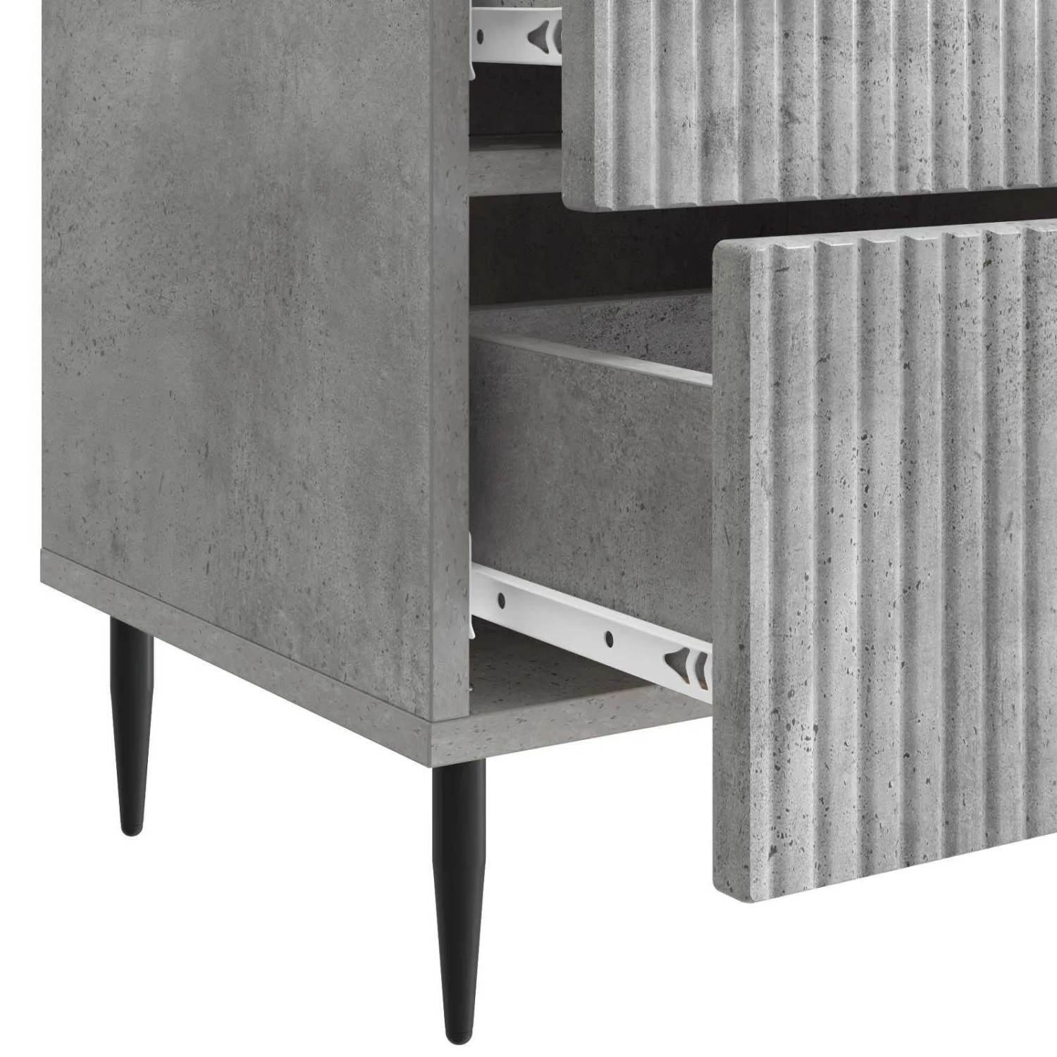 vidaXL Nachttisch 2 Stk Betongrau 43 x 34,5 x 47,5 cm Holzwerkstoff 894762_9
