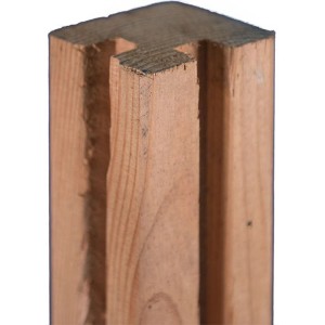 T&J Riad Eckpfosten aus Douglasie, 9x9x210cm, für Zaunbau & Sichtschutz.