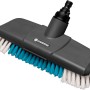 Gardena Cleansystem Stielbürste Hard, anthrazit, mit Anschluss für Gartenschlauch.
