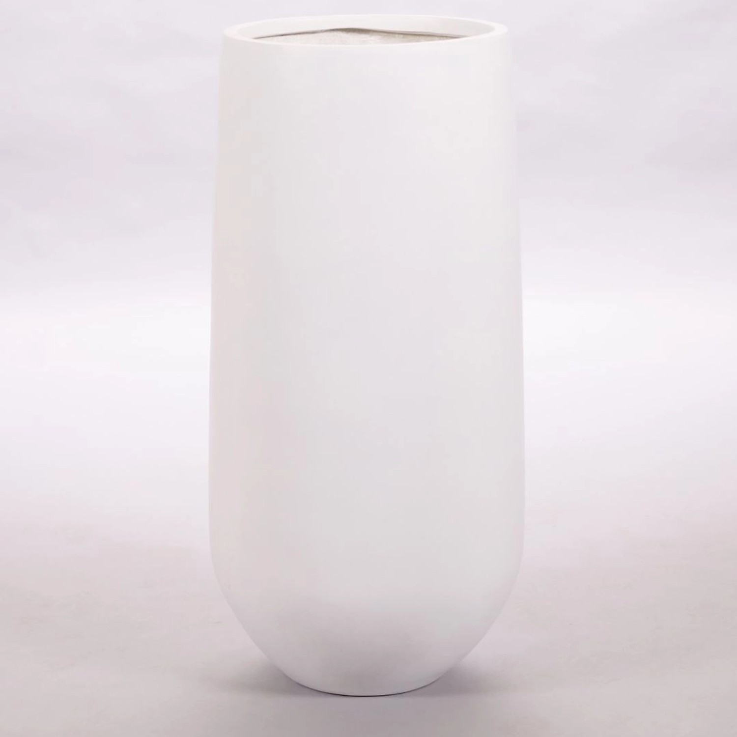 Elegant Einrichten Pflanzkübel Fiberglas Rund-Konisch D26xH56cm Permutt-Wei günstig online kaufen
