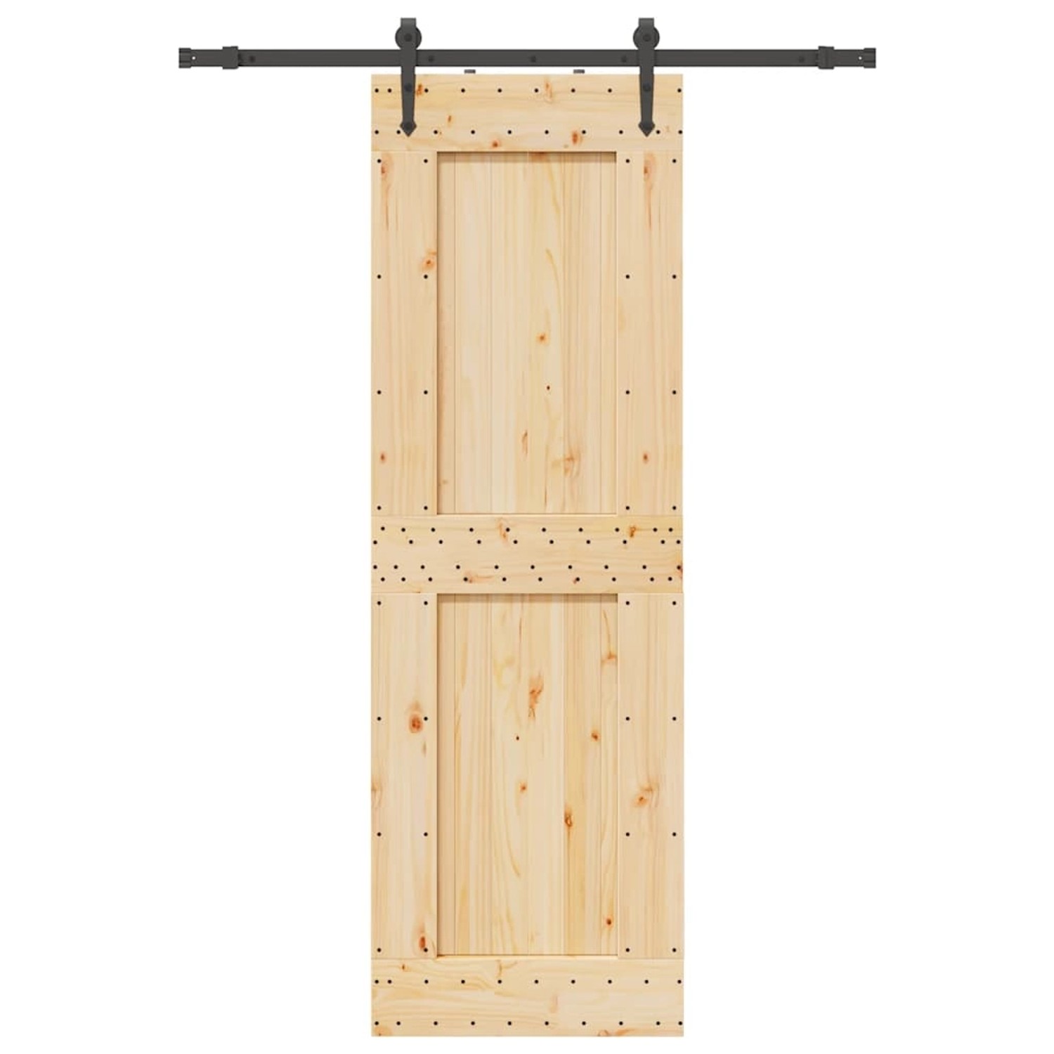 vidaXL Schiebetür mit Beschlag 70x210 cm Massivholz Kiefer 3332736 günstig online kaufen