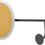 Graue Ledvance Wandlampe Decor Perchero, 77 cm, mit Kleiderhaken und gelben Akzenten.
