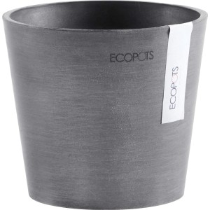 Ecopots Pflanztopf Amsterdam, Ø 13 cm, grau. Ideal für Innen- & Außenbereich.