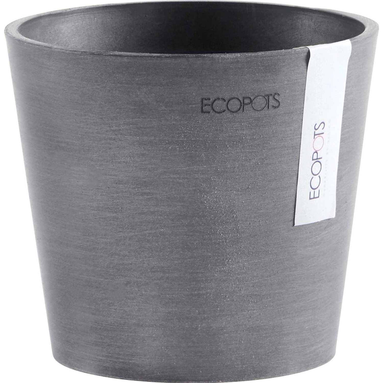 Ecopots Pflanztopf Amsterdam Ø 13 cm x 11 cm Grau