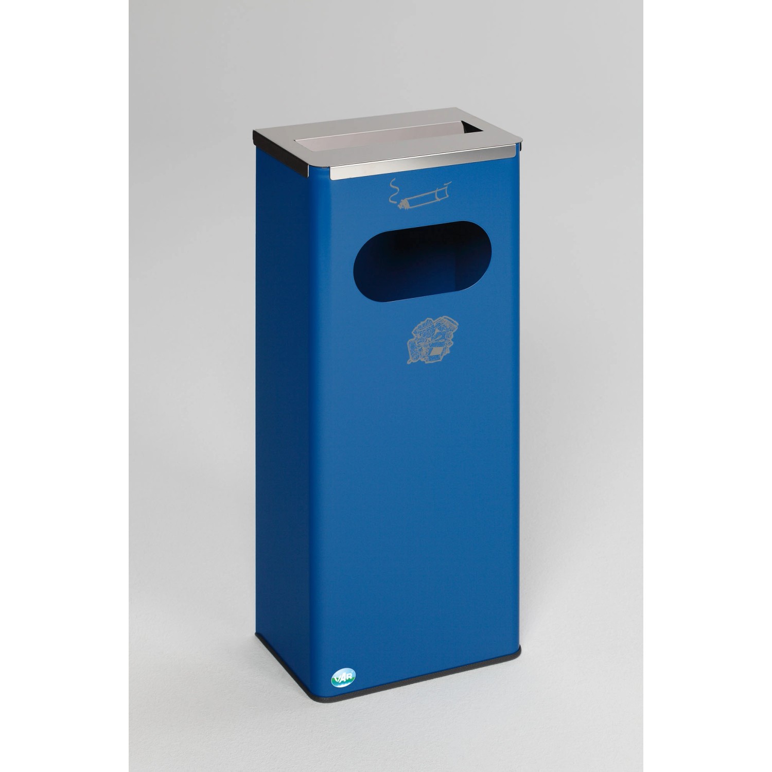 PROREGAL Robuster Kombiascher Mit Edelstahl Abdeckung HxBxT 76 x 31 x 22 cm günstig online kaufen