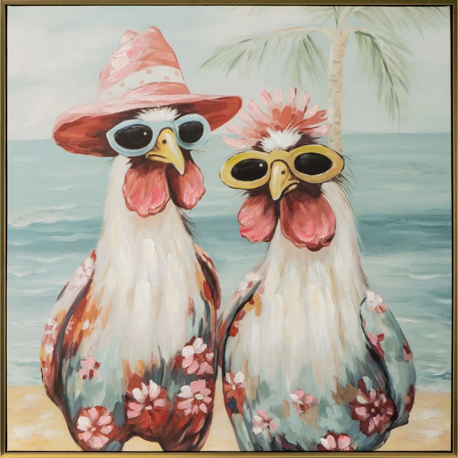 Art Universe Leinwandbild Chicks In The Caribbean 70 x 70 cm