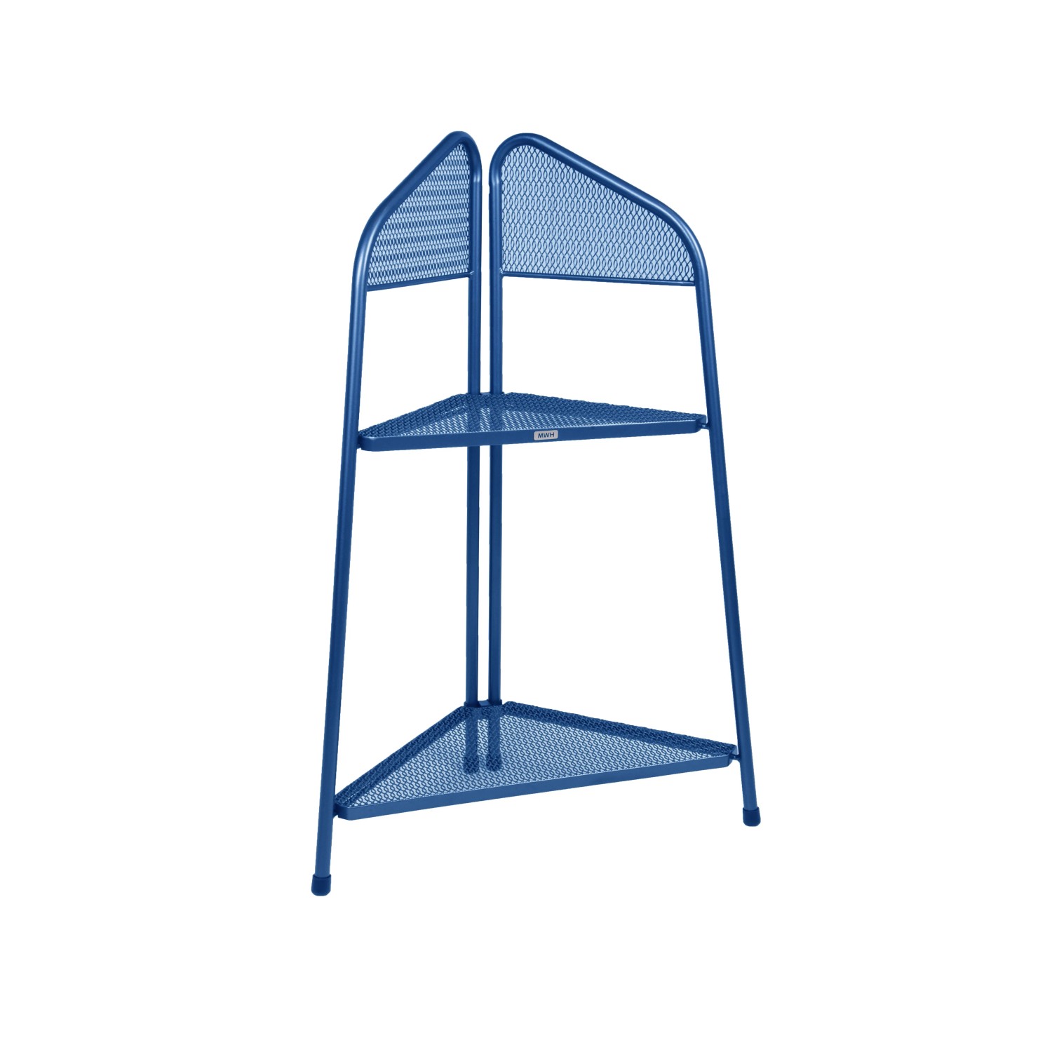 DELUKE Eckregal EDKO Stahl Blau 100x48x48cm Standregal Ecke Wohnzimmerregal Dekorregal