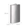 Relaxdays XXL Flachmann aus silbernem Edelstahl, 1,8L Fassungsvermögen. Maße: 29x18x5 cm. Ideal für Camping & Outdoor.