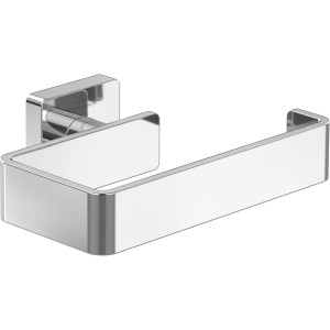 Villeroy & Boch Elements Striking Toilettenpapierhalter Ohne Deckel Wandmontage Eckiger WC-Papierhalter Messing Chrom