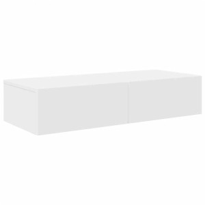 vidaXL Wandregal mit Schubladen Weiß 80x33x17 cm Holzwerkstoff 859977