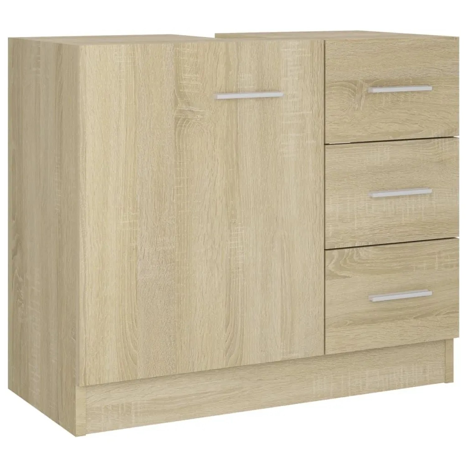 vidaXL Waschbeckenunterschrank Sonoma-Eiche 63x30x54 cm Holzwerkstoff 804187