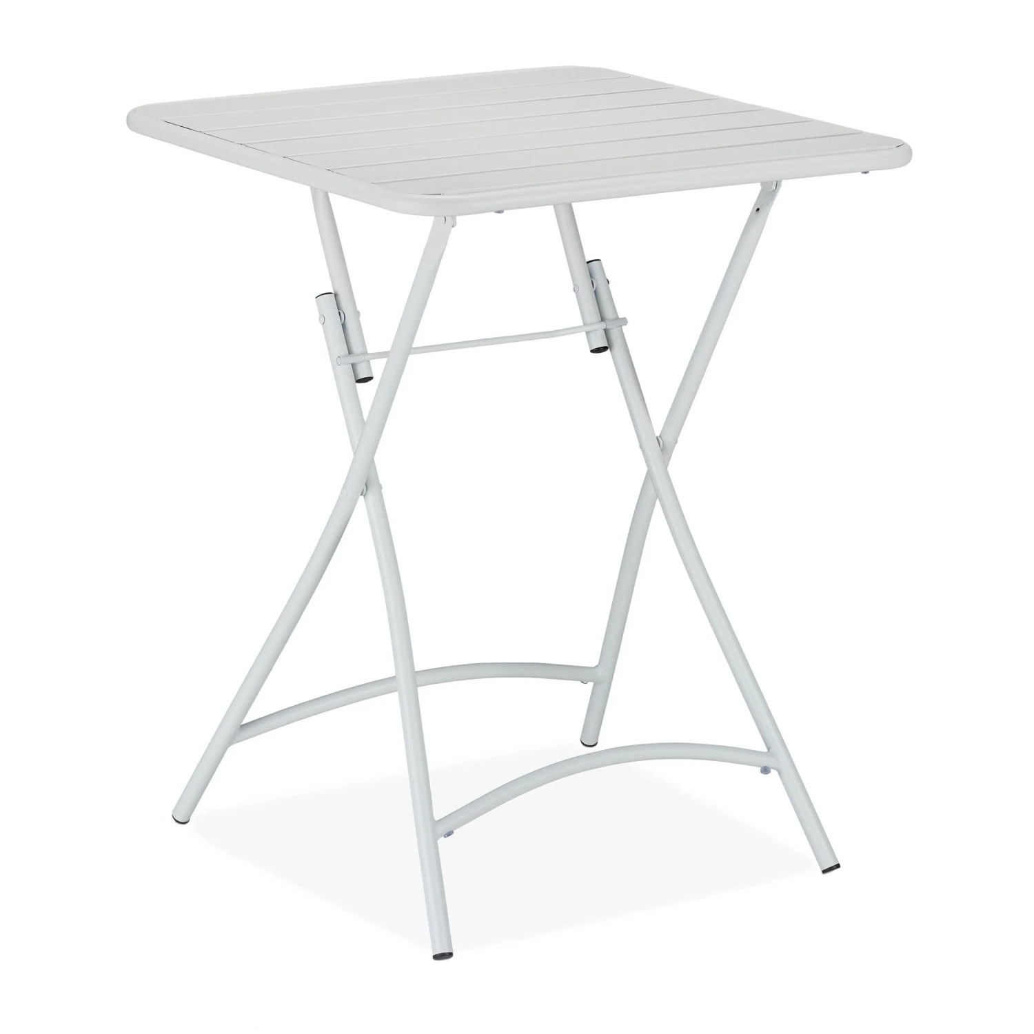 Relaxdays Balkontisch Stahl Weiß Klappbar 74 cm x 59 cm x 59 cm 6,4 kg