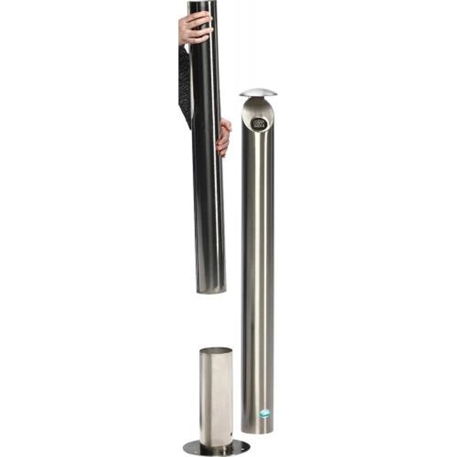 PROREGAL Aschersäule Mit Schutzdach Und Abstreifblech HxBxT 103 x 20 x 20 c günstig online kaufen
