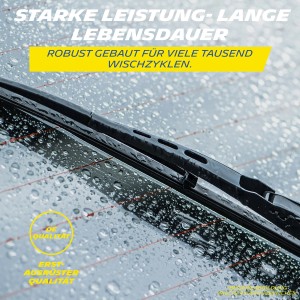 Michelin Heckwischer Flat Blade (281 mm) wischt Regen von der Heckscheibe.