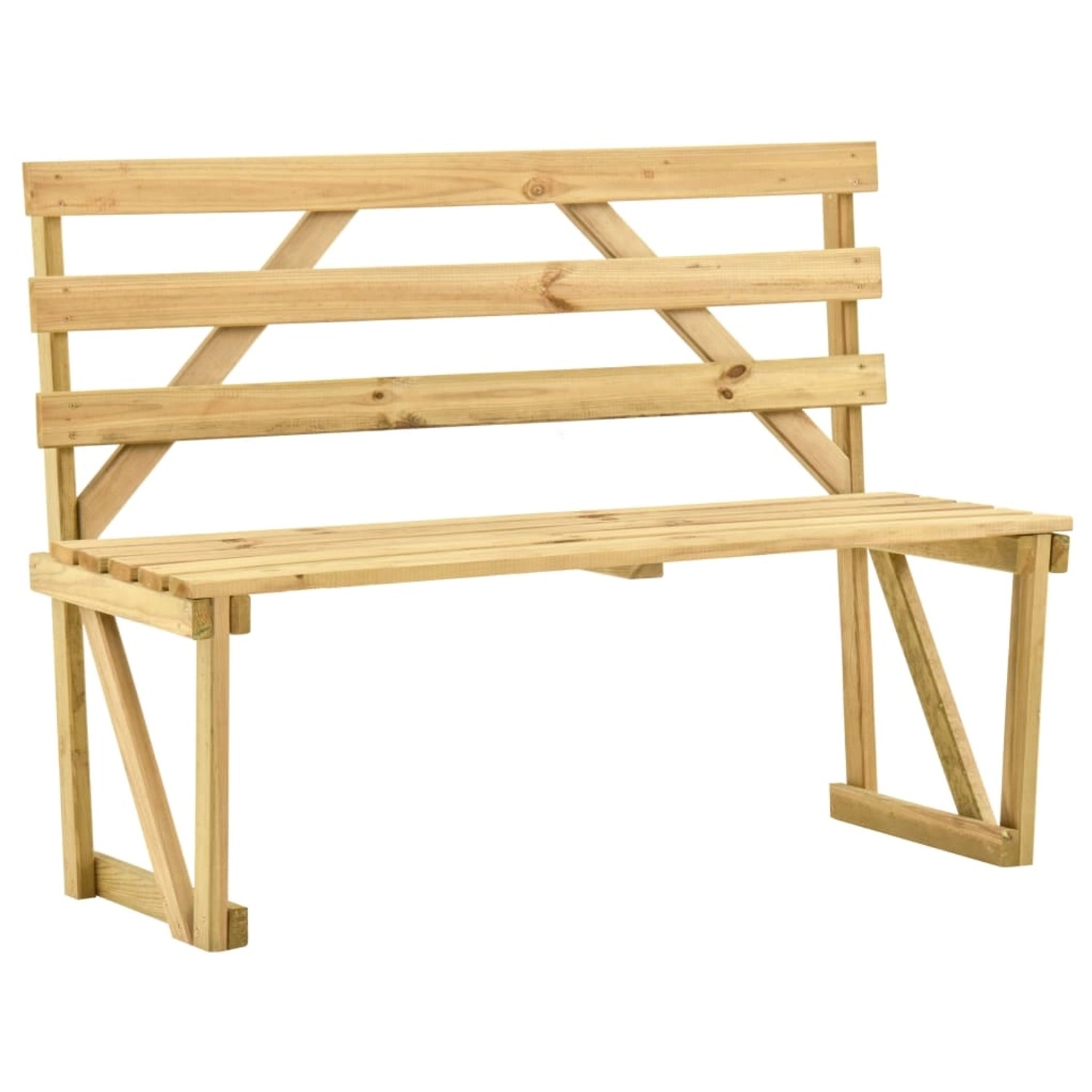 vidaXL Gartenbank 120 cm Kiefernholz Imprägniert 315393