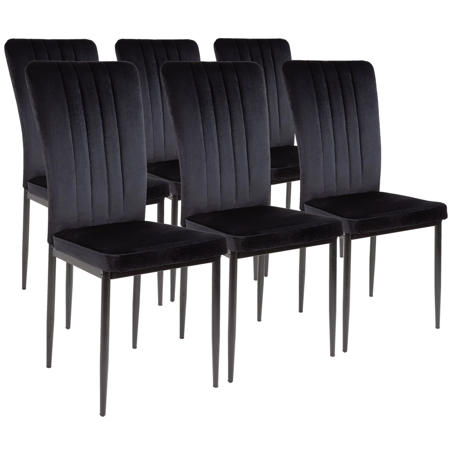 Albatros Esszimmerstühle MODENA 6er Set Schwarz günstig online kaufen