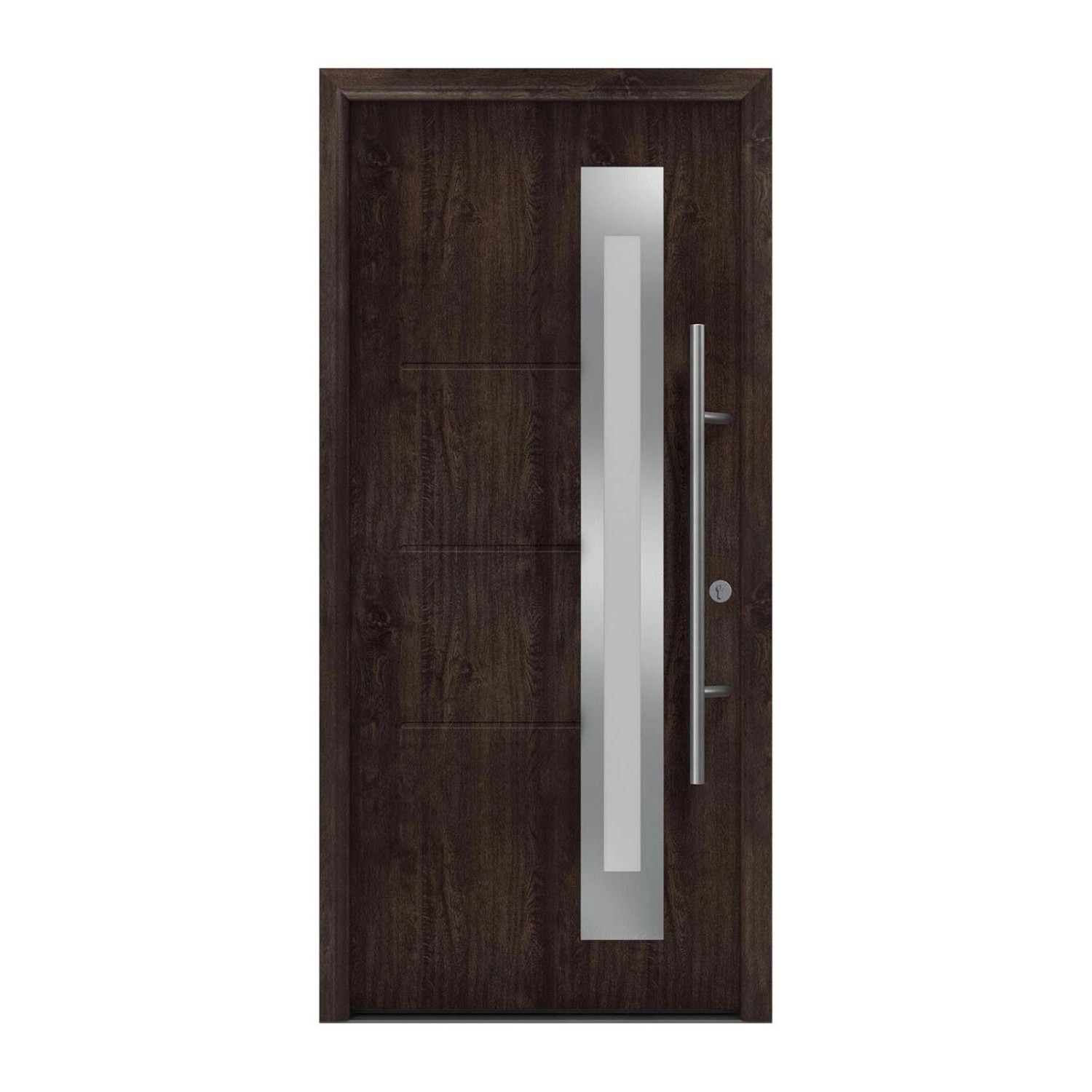 EcoStar Haustür Isopro Secur IPS 780S Eiche Dunkel 110 cm x 210 cm DIN R günstig online kaufen