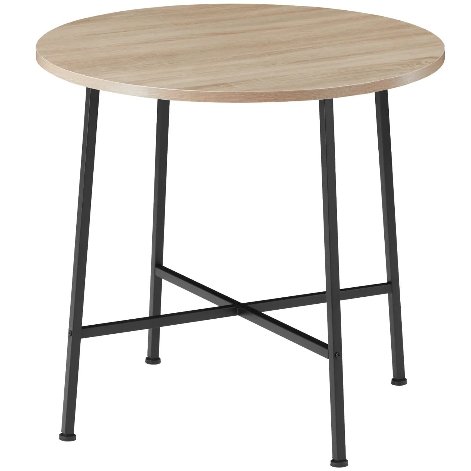 Tectake Esstisch Ennis Industrial Style Holz und Stahl  80 x 80 x 76 cm Industrial Holz Hell  Eiche Sonoma