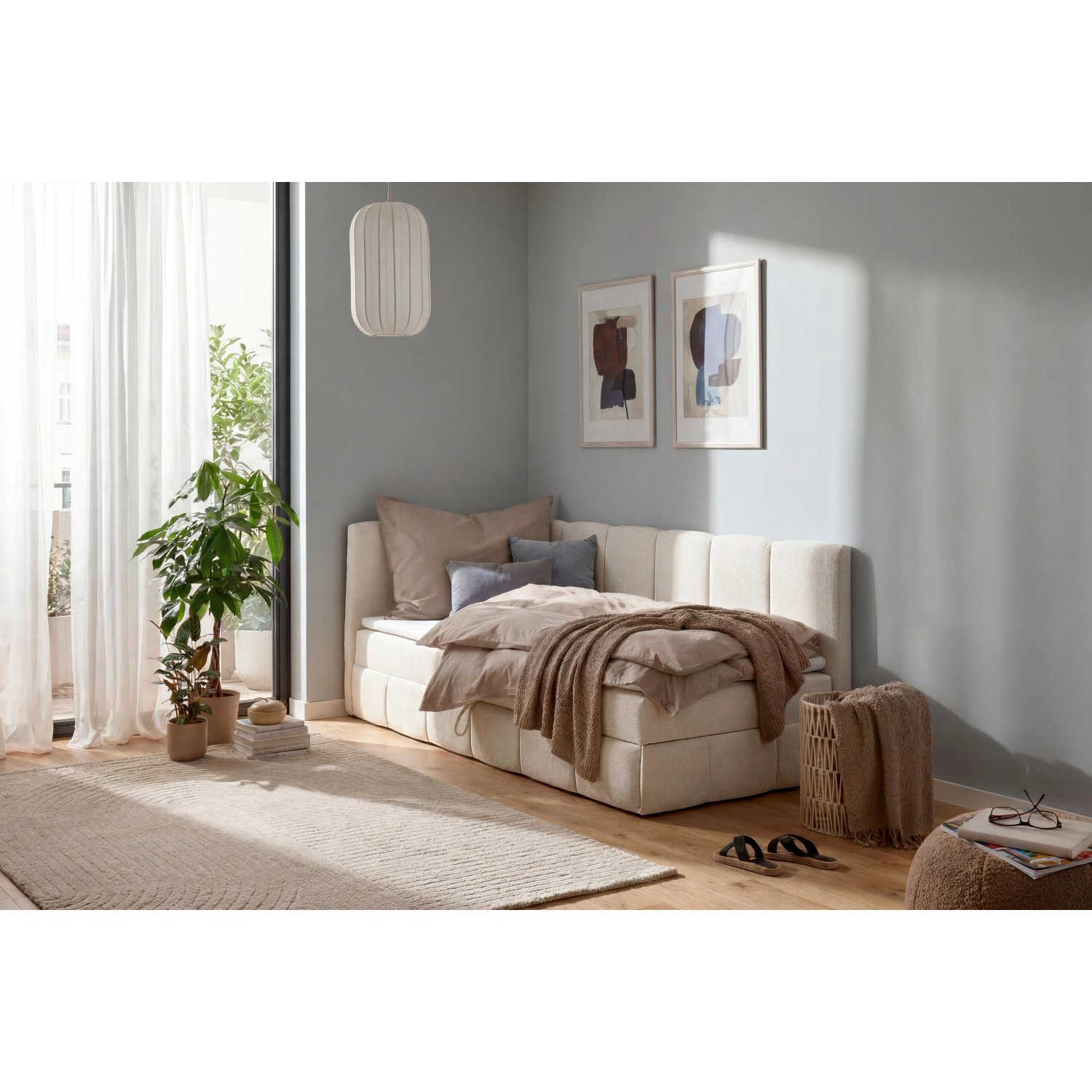 Mömax Bett Luna Beige ca. 100x200cm