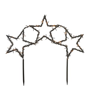 Garden d'light Gartenstecker Cennet Stern, schwarz, mit warmweißen LEDs, 100x60cm.