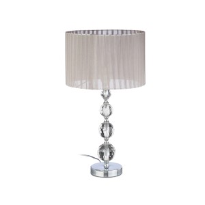Relaxdays Nachttischlampe Kristallglas mit Kabelschalter 53 x 29,5 x 29,5 cm